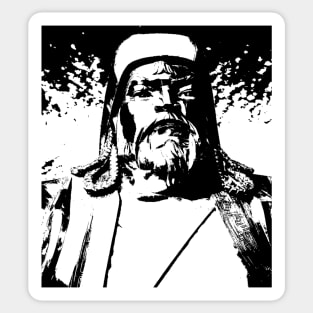 Monochrome Genghis Khan 4214 Ulaanbaatar Sticker